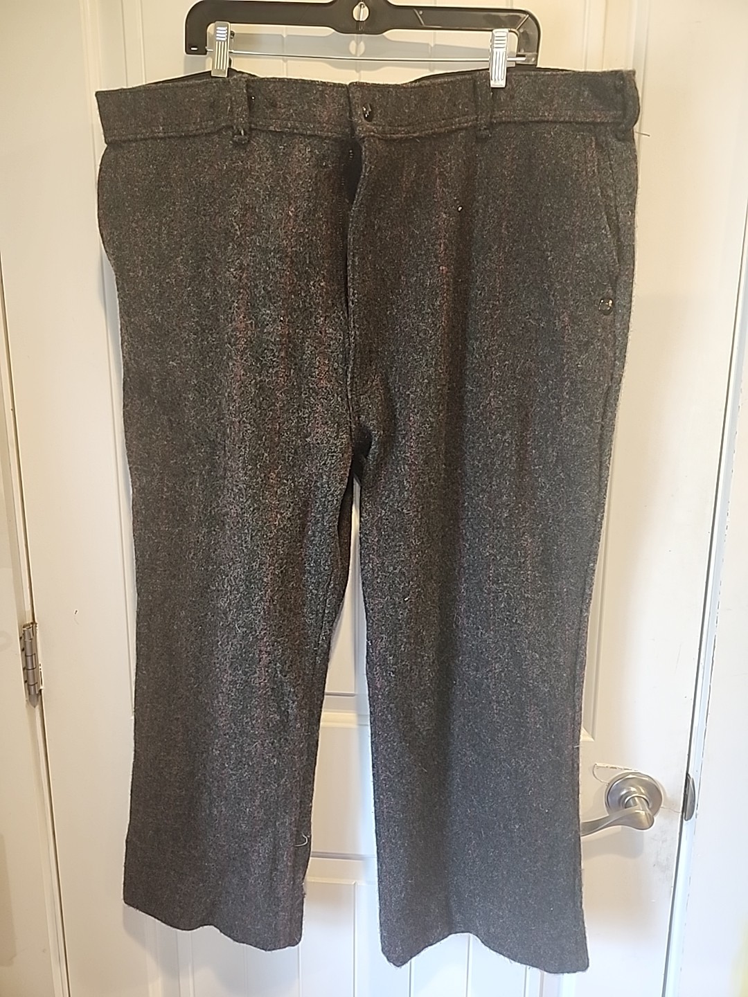 Heavy Wool Pants Unbranded Mens Size 42x24 Plaid Logger Hunting Trousers