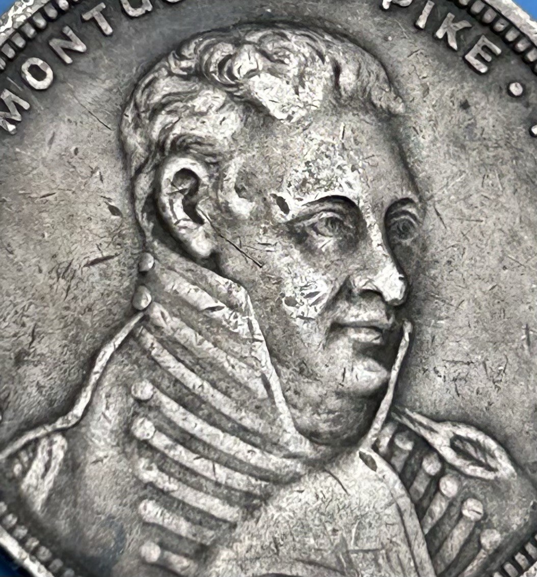 1806-1906 Pike’s Peak Southwest Expedition Colorado Springs Silver Medal US Mint