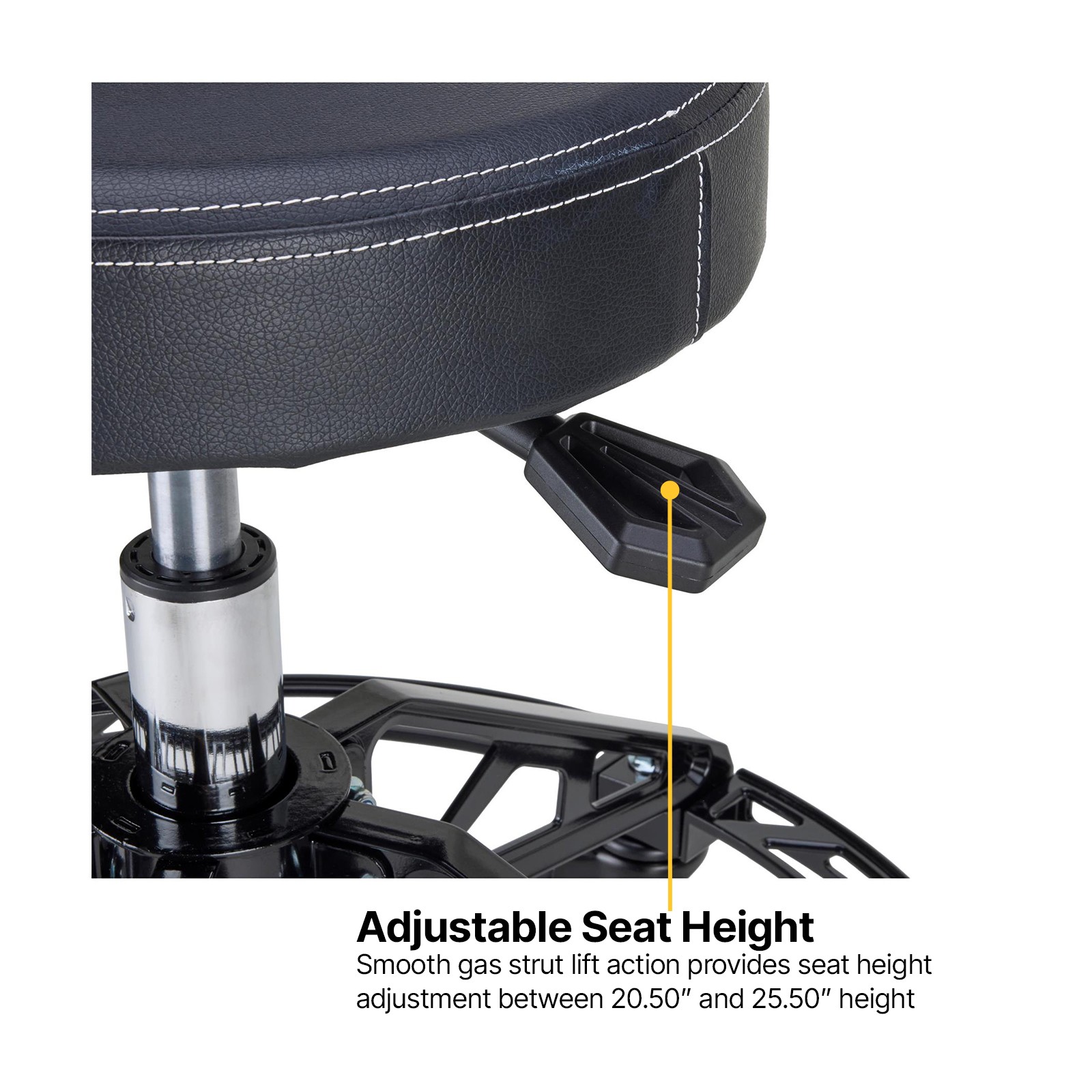 Black Flag™ Adjustable Height Rolling Shop Stool