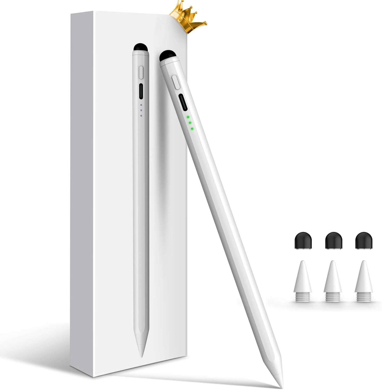 Pencil for Apple iPad A16 11th/10/9/8/7/6, Fast Charge Stylus Pen for iPad