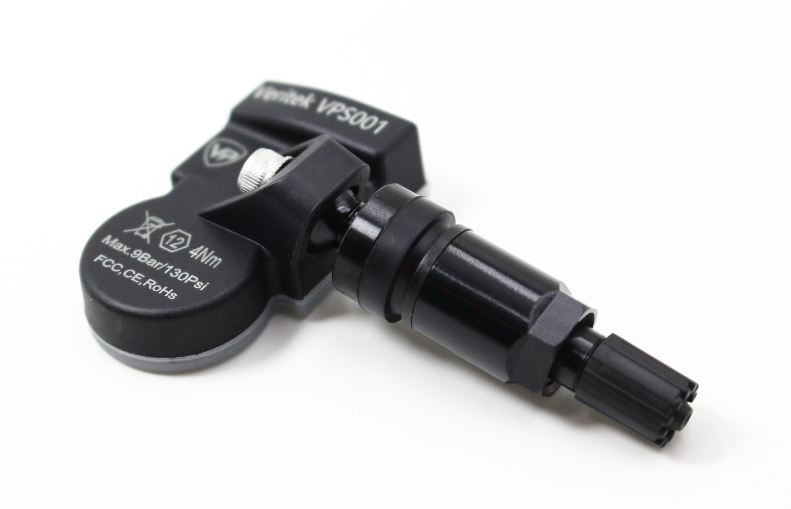 4 TPMS Tire Pressure Sensors Gloss Black Aluminum Valve Stems for Mercedes Benz