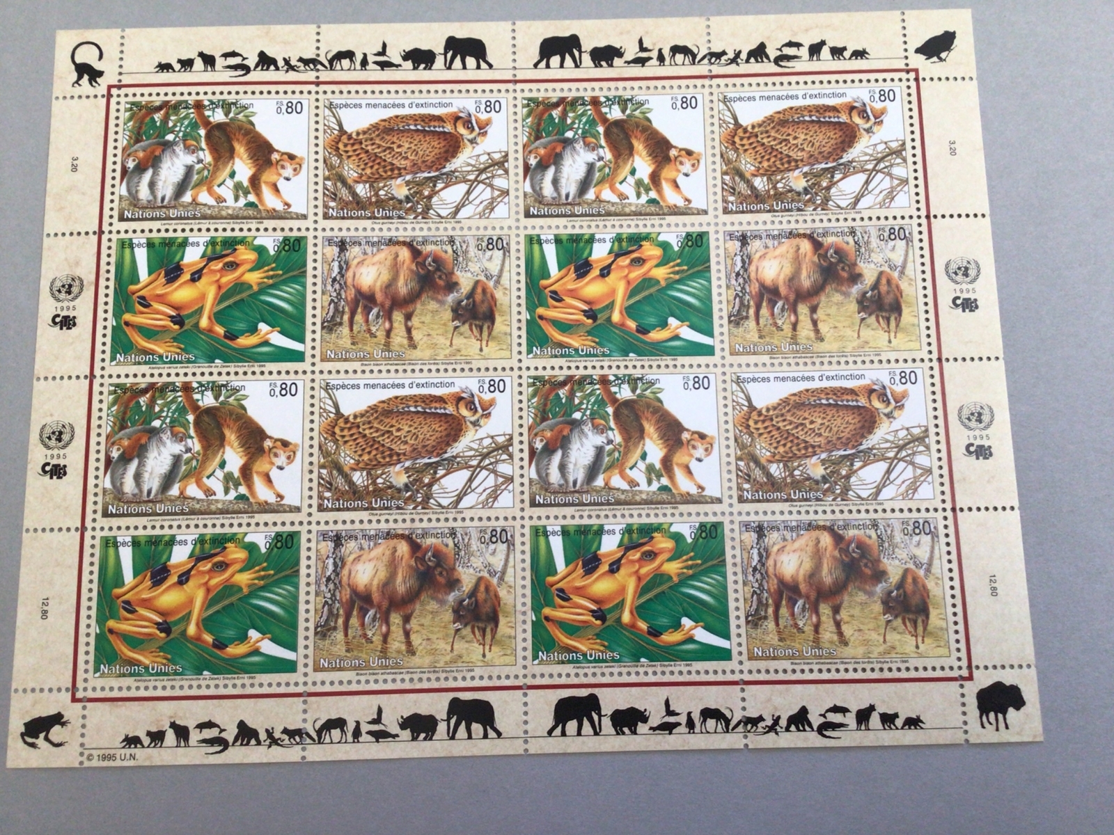 Endangered species mint never hinged sheet  Stamps  Ref 64104