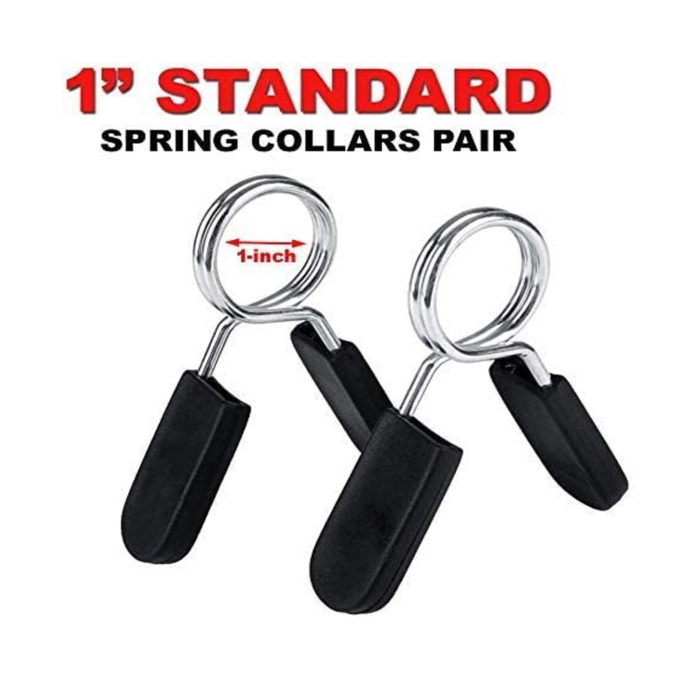 Spring Clip Collars Weight Dumbbell Handles for Standard 1-inch Bars Pair