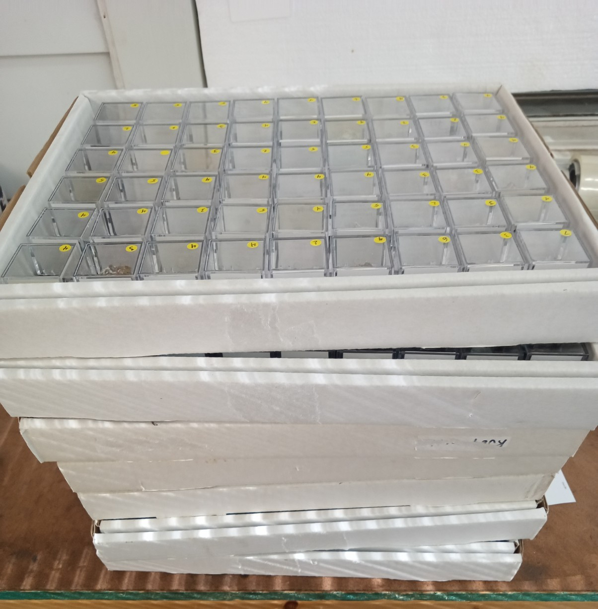 54 Piece Wholesale Thumbnail Flats of Different Mineral Specimens