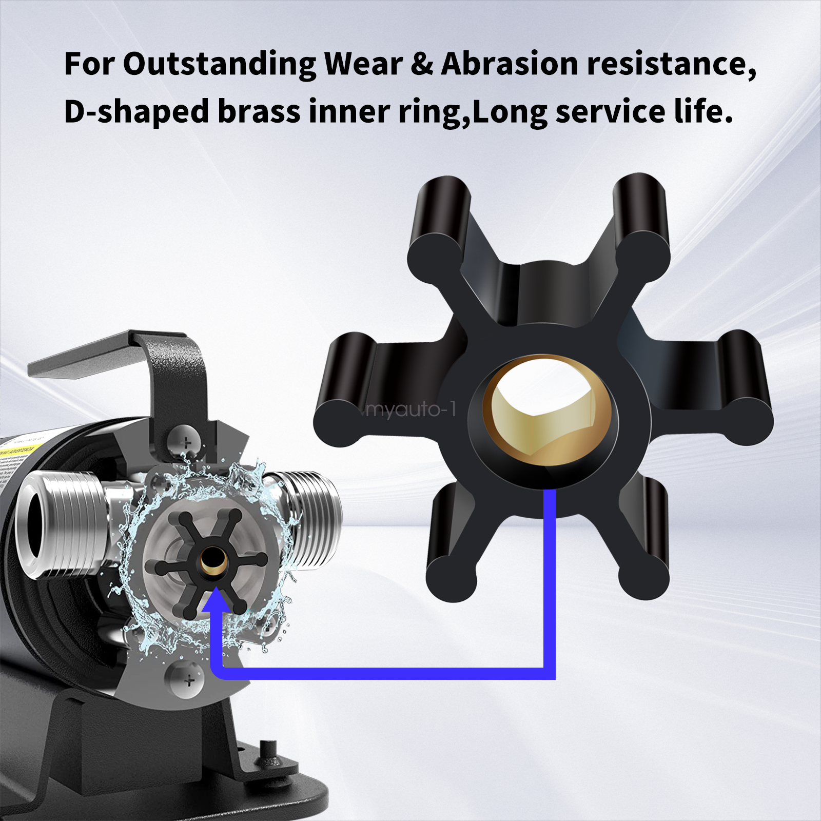 3 pack Impeller for Utility Water Transfer Pump Fits 1/10th HP & 1/12th HP