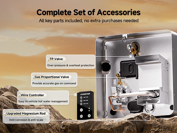 10 Gallon Gas & Electric & Hybrid RV Water Heater Replace Suburban 6/10 Gallon