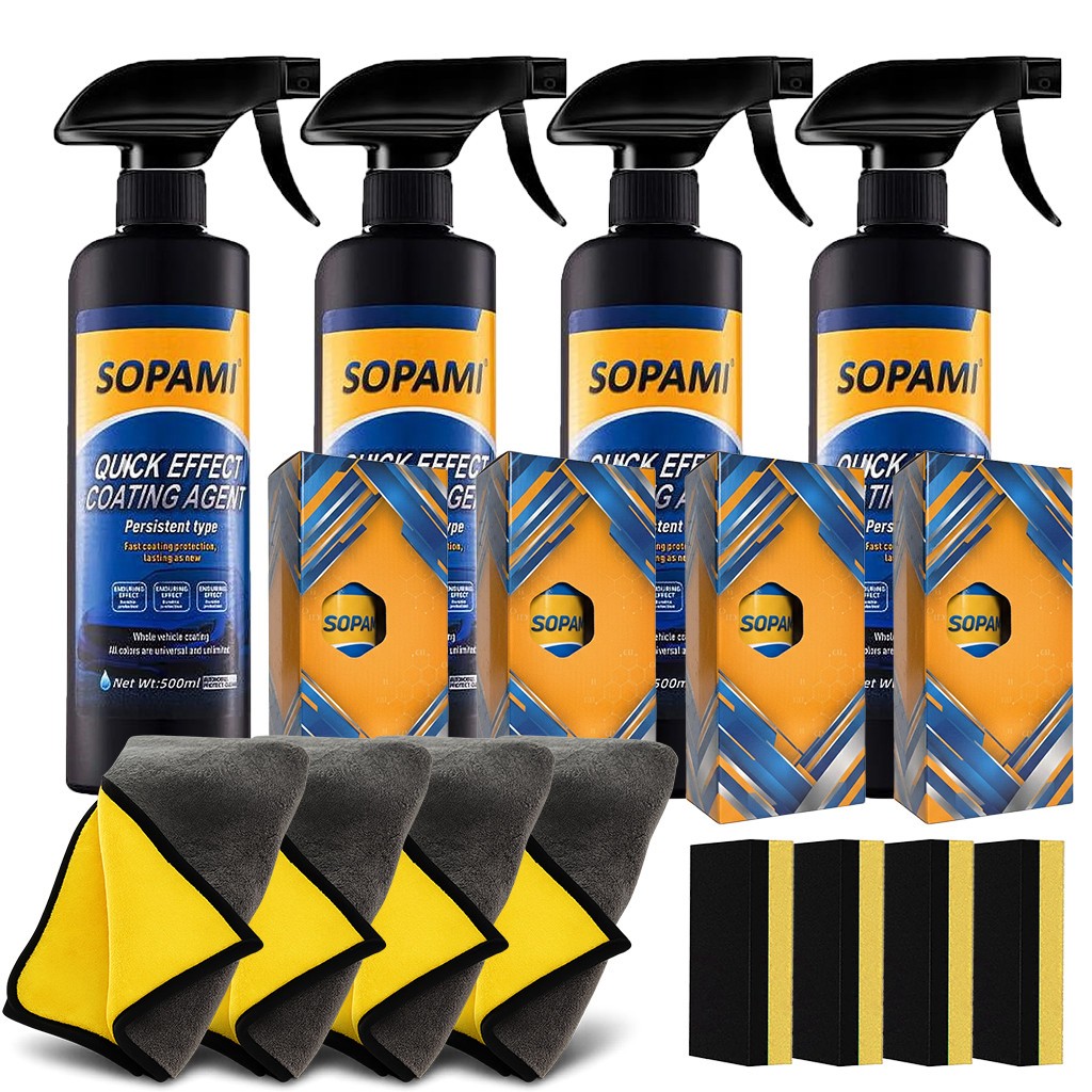 Sopami Car Coating Spray - 16.9 fl oz Waterless Ceramic Coating Car Wax (500ml)