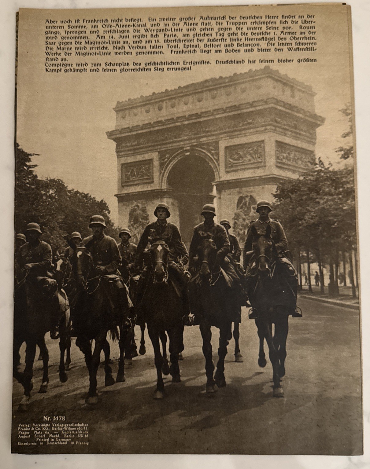 German 1941 WWII Propaganda Illustrierter Film-Kurier Program Sieg im Westen