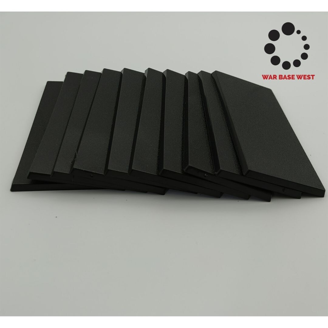 Lot Of 10 50mm x 100mm Rectangle Bases Used For Warhammer Fantasy Giants Dragons