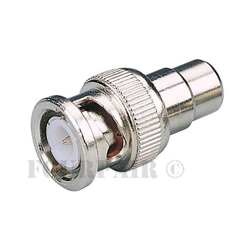BNC Male Plug to RCA Female Jack Coax Cable Adapter Connector Coupler CCTV Video