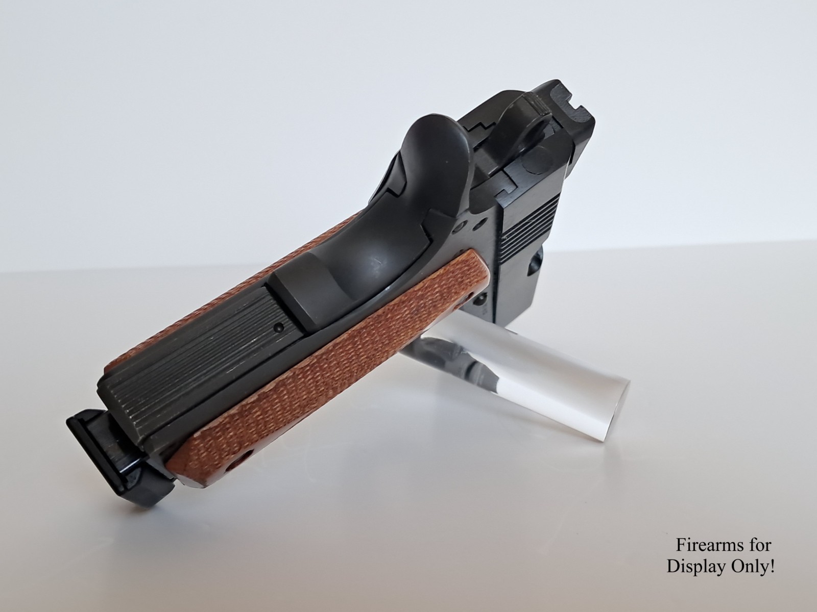 Handgun Firearm Gun Safe Shelf Display Rod - 1 & 1/8" POW*MIA Enamel Topper