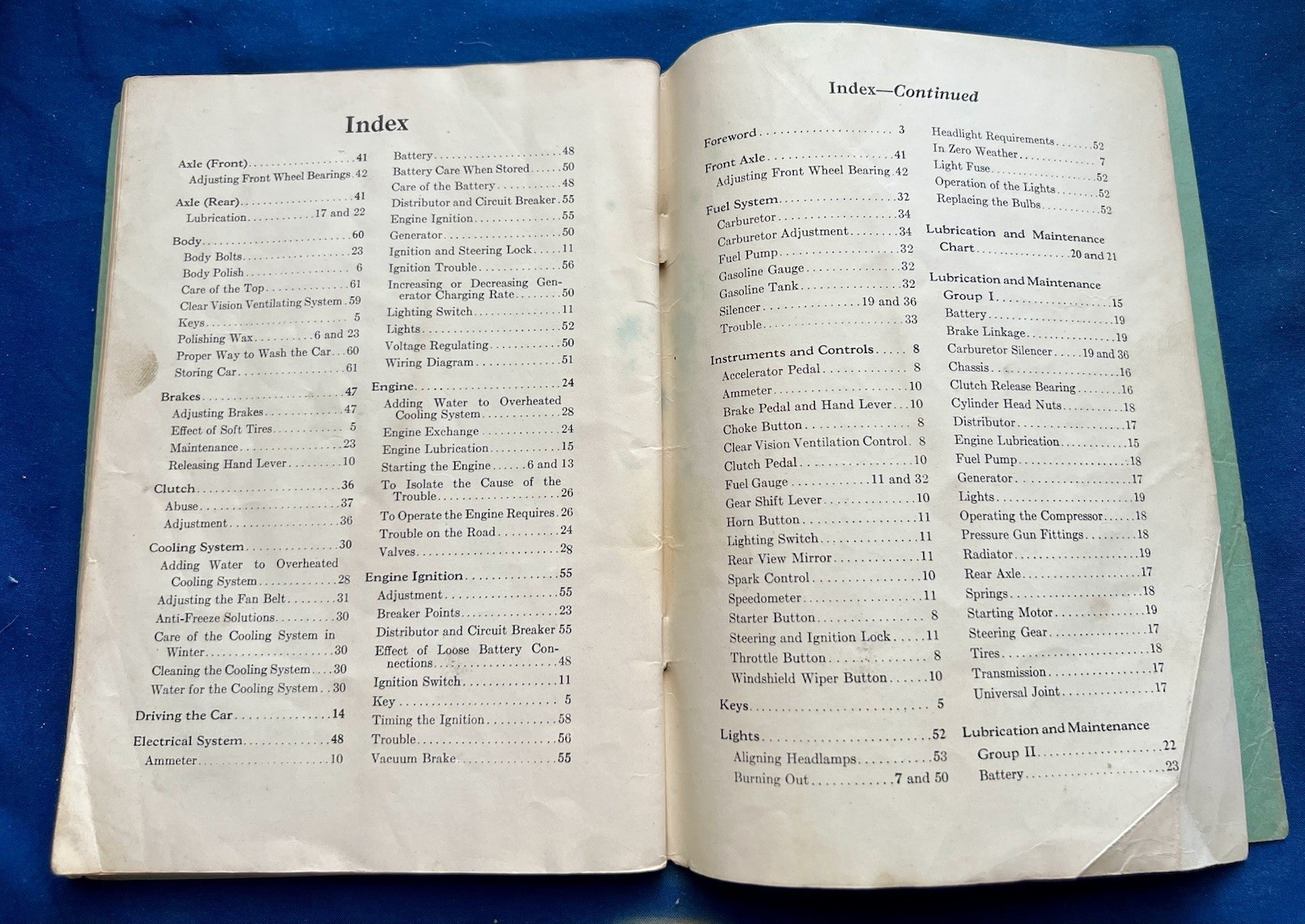 VINTAGE FORD V8 INSTRUCTION BOOK 112 INCH WHEELBASE BOOKLET