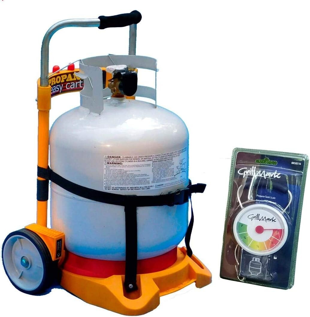 Propane Tank Cart Cylinder Dolly Transporting Hand Truck BBQ Grill Weed Burning
