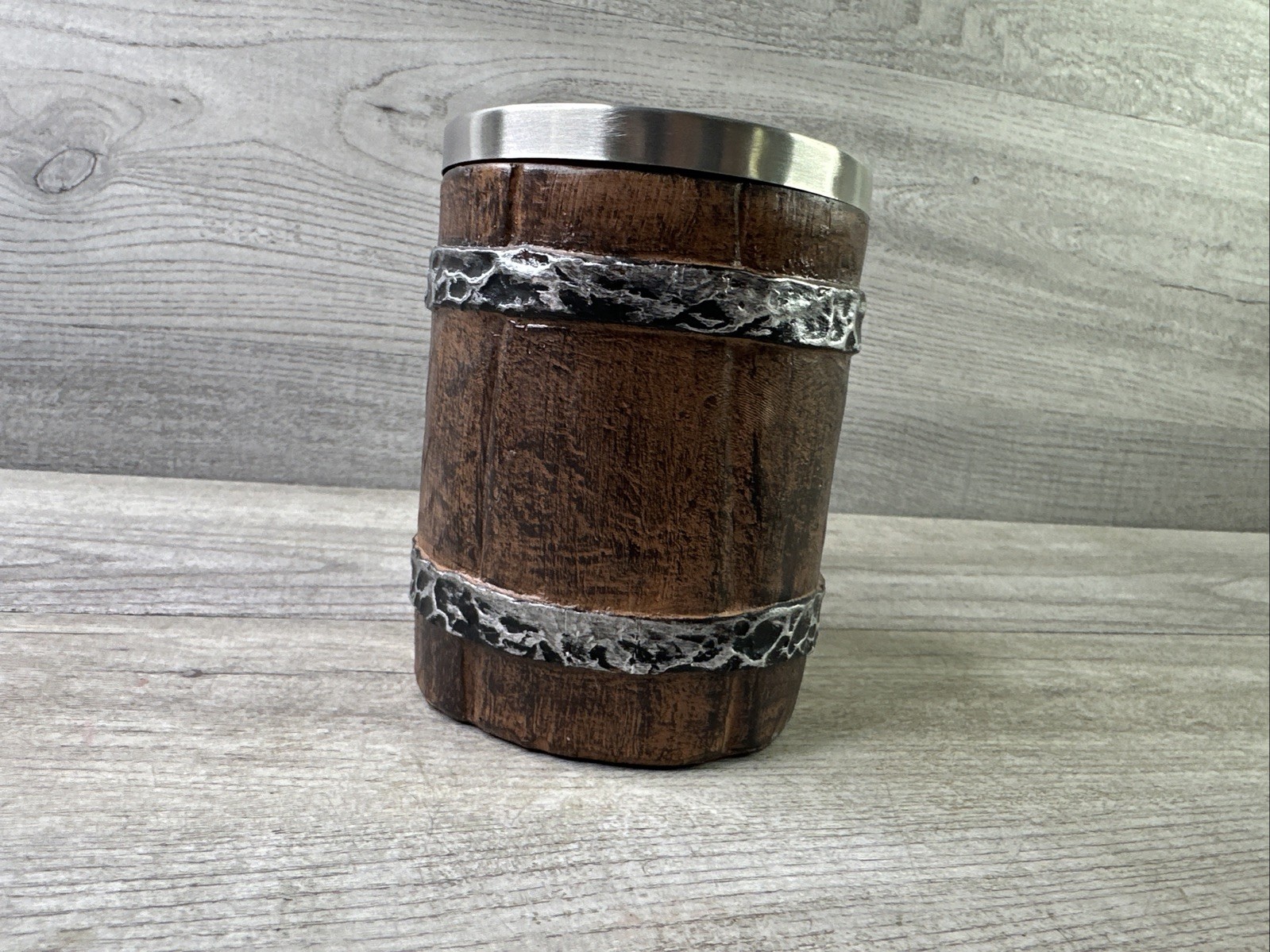 Vintage Beer Mug 20oz Stainless Steel Inside Unbranded