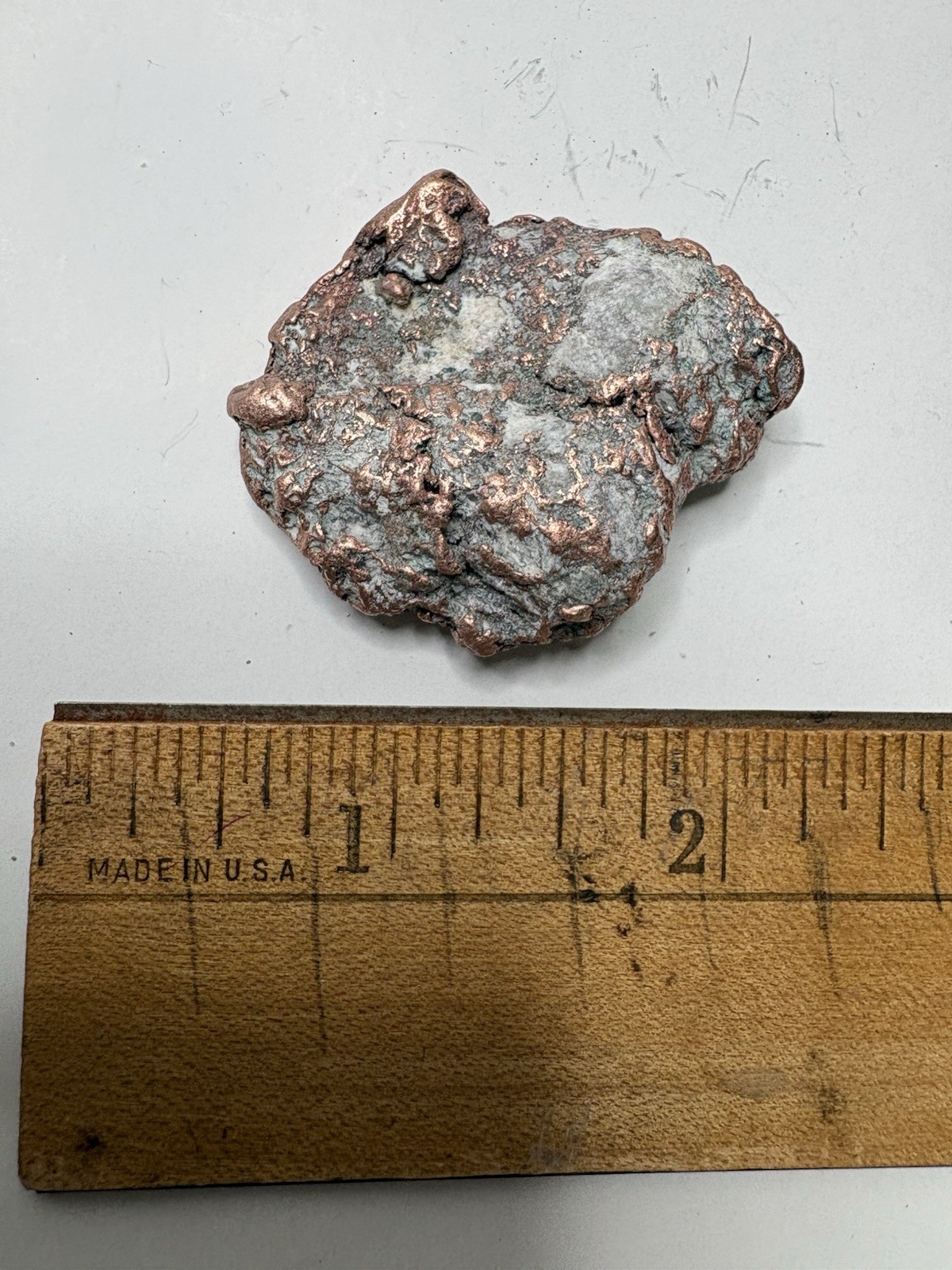 Pure Copper Rock Nugget Native Mineral Display Jewelry Specimen Upper Michigan