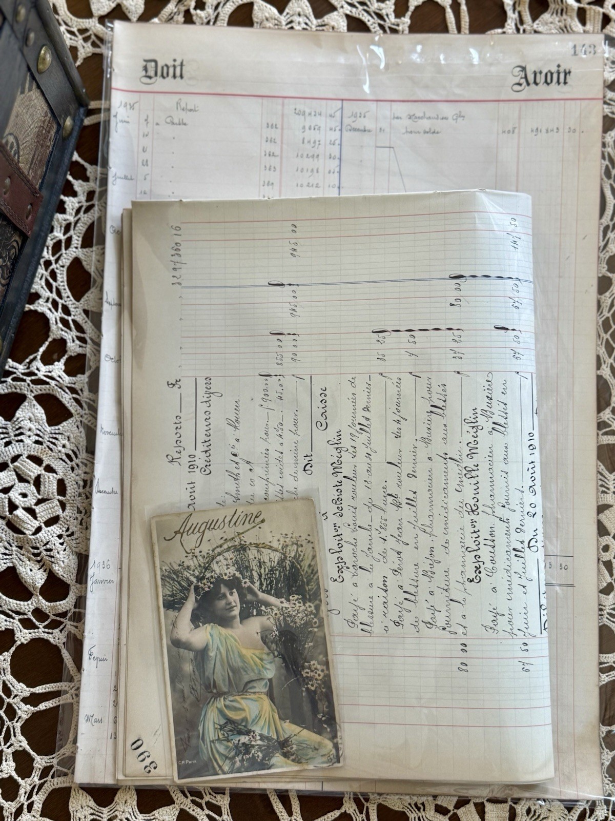 French Ledger Variety Pack - 6 Large Ledger Pages with Beautiful Handwriting