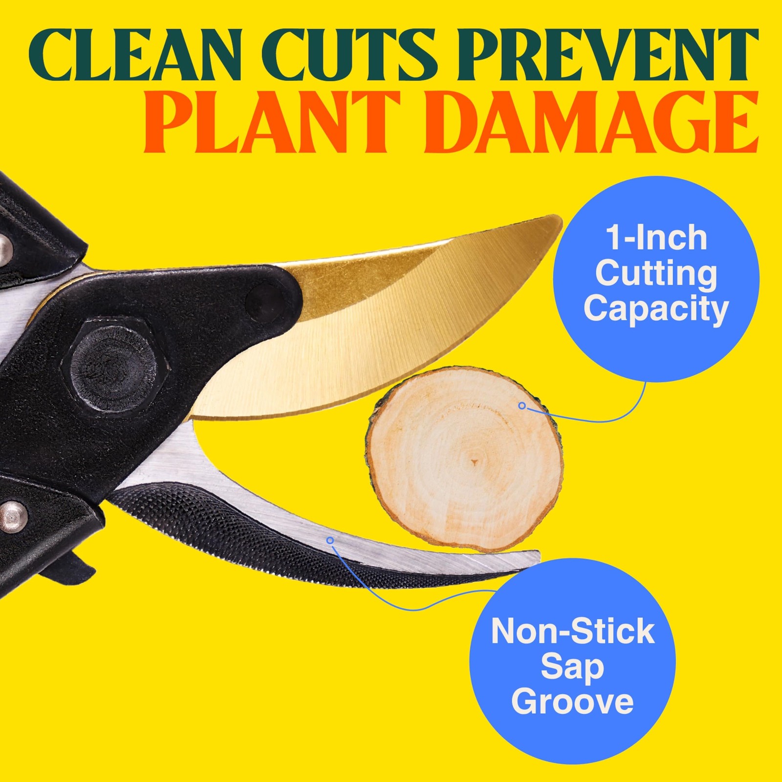 ForgedPRO 8.75" Heavy Duty Professional Titanium Bypass Pruning Shears - Use ...