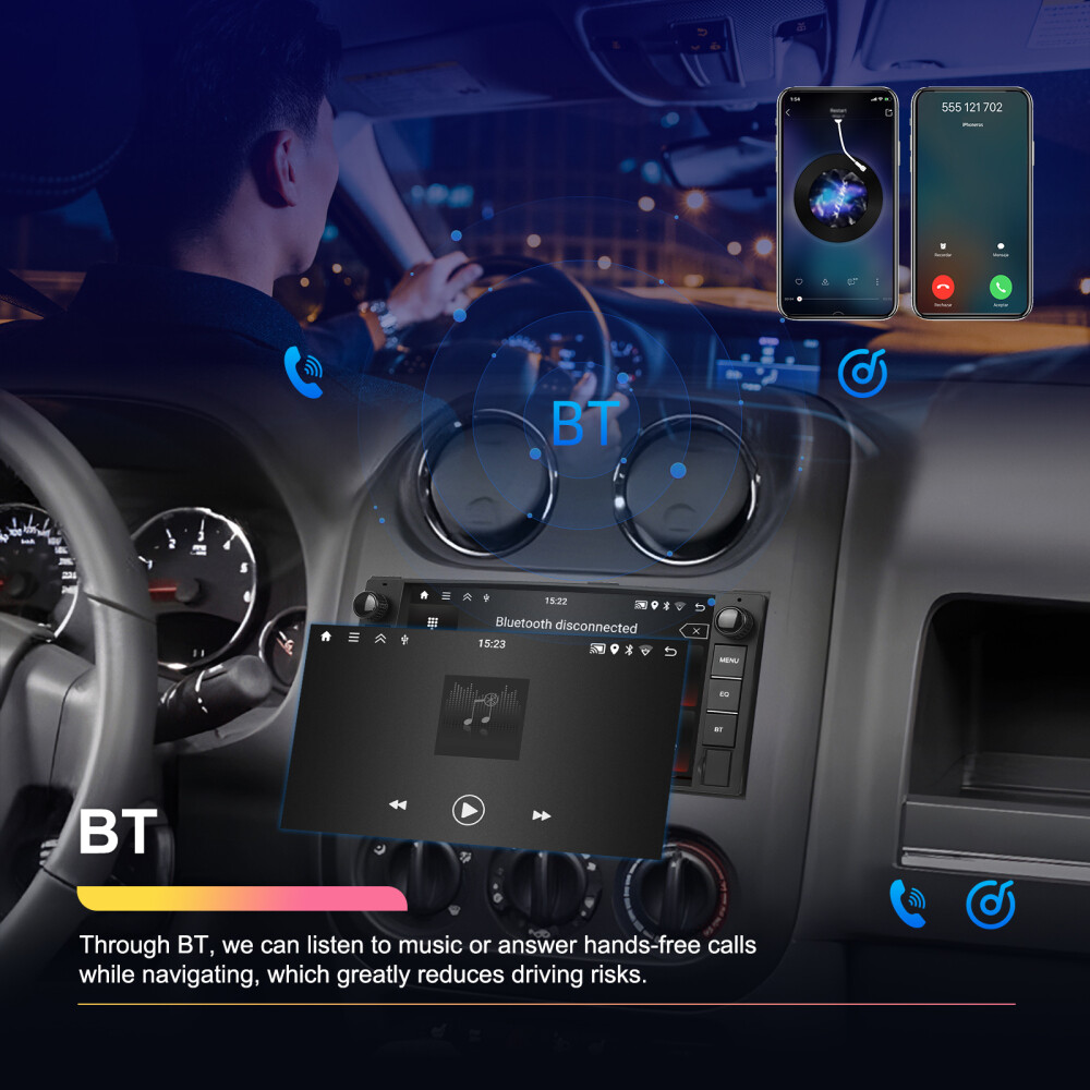 7" Carplay For Dodge RAM 1500 2500 2009-2012 Android 15 Car Radio GPS NAV Stereo