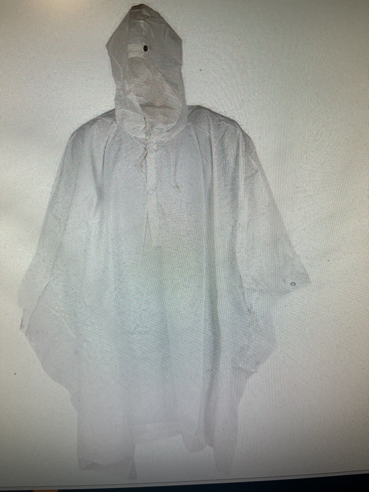 New White Swiss Army Latex Snow Camouflage Rain Poncho, Impermeable Waterproof!