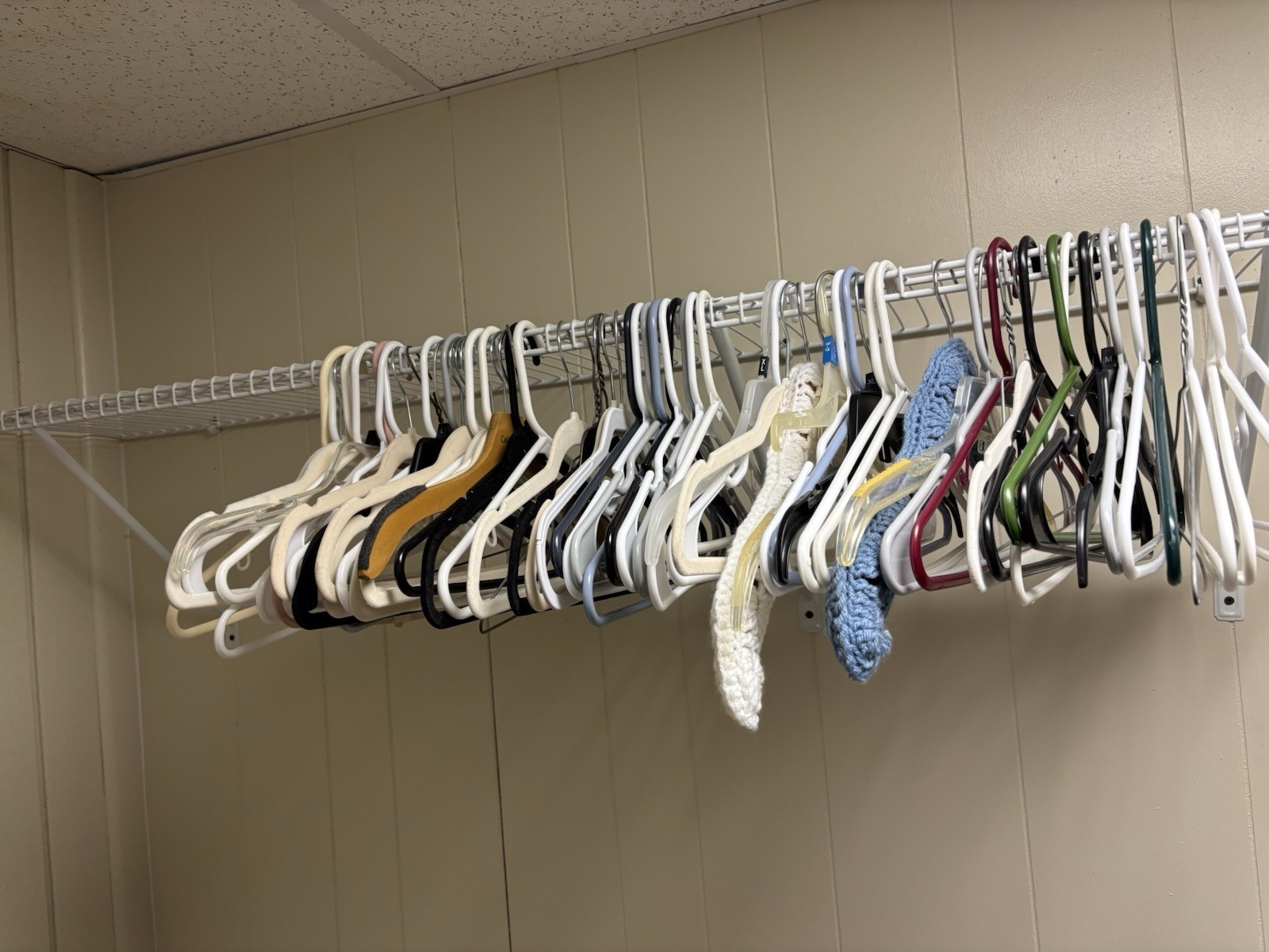 112 Various Clothing Hangers Lot. All Adult Size Hangers