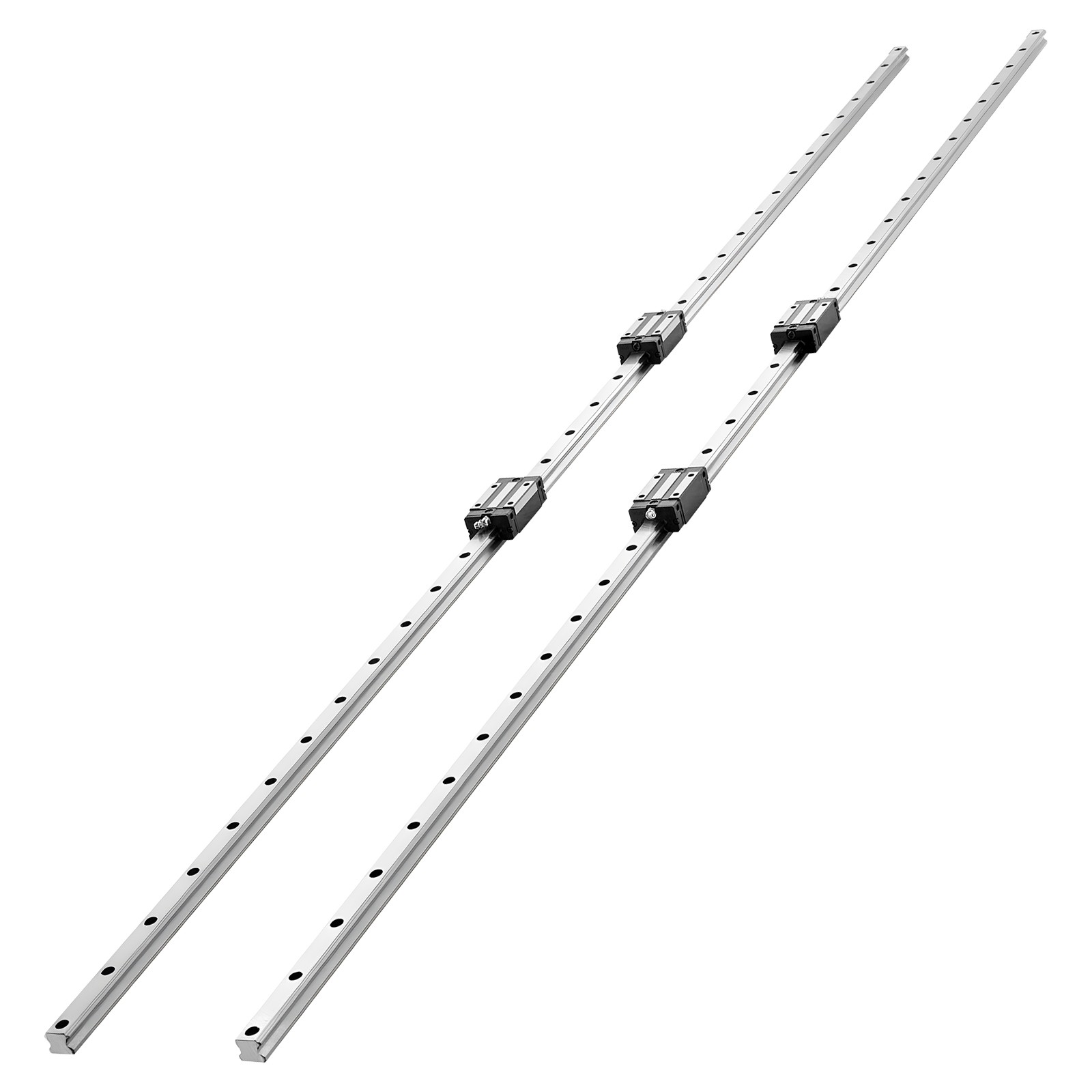 Uimoso Linear Rail Kit HGR20 2Pcs 2000 mm (78.74 in) Guide Rails with 4 Slide