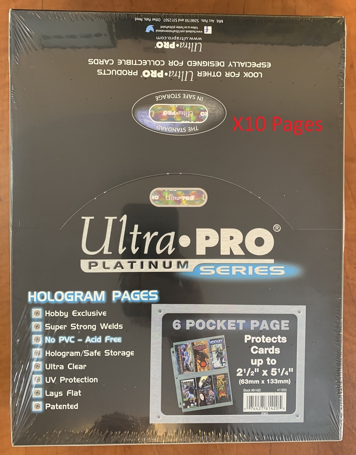 (10 NEW) Ultra Pro 6 Pocket Pages Platinum Series, Cards, Photos up to 2.5X5.25