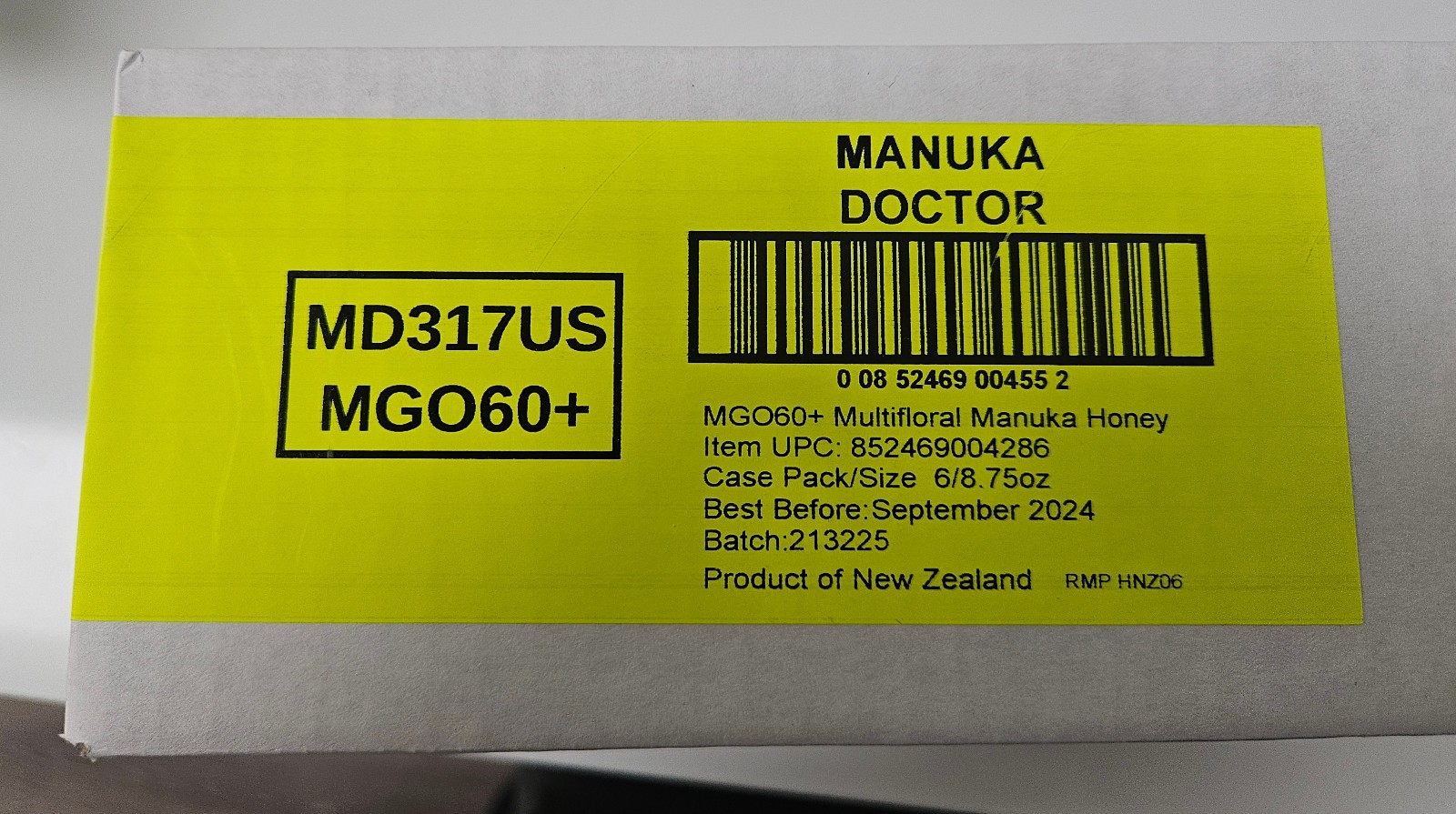 6 x MANUKA DOCTOR - MGO 60+ Manuka Honey Multifloral,100% Pure New Zealand Honey