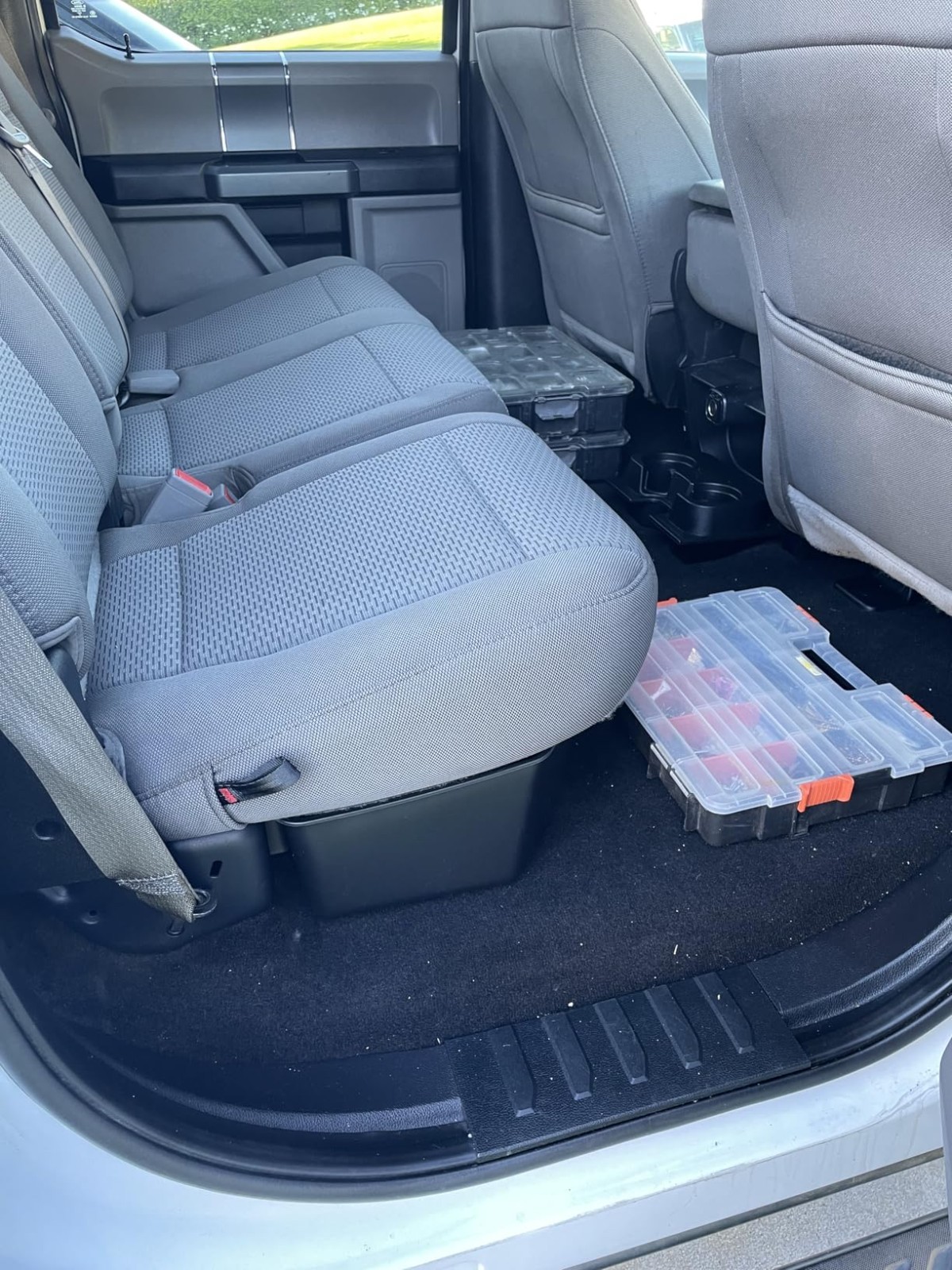 Rear Underseat Storage Fits For Ford 2017-2025 F150 F250 F350 F450 Crew Cab
