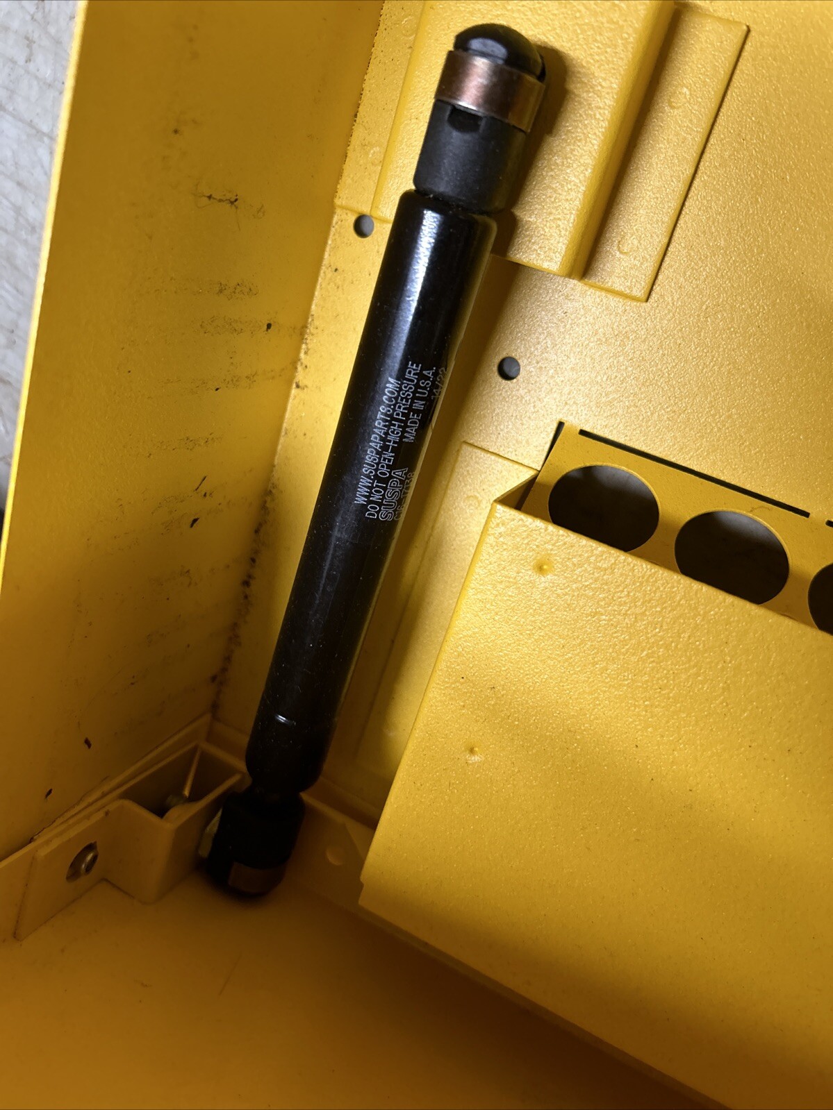 WALLWRITE WW-100SC-T93 Wall Mounted Desk, 20x13-1/2x3-3/8 In, Yellow with key