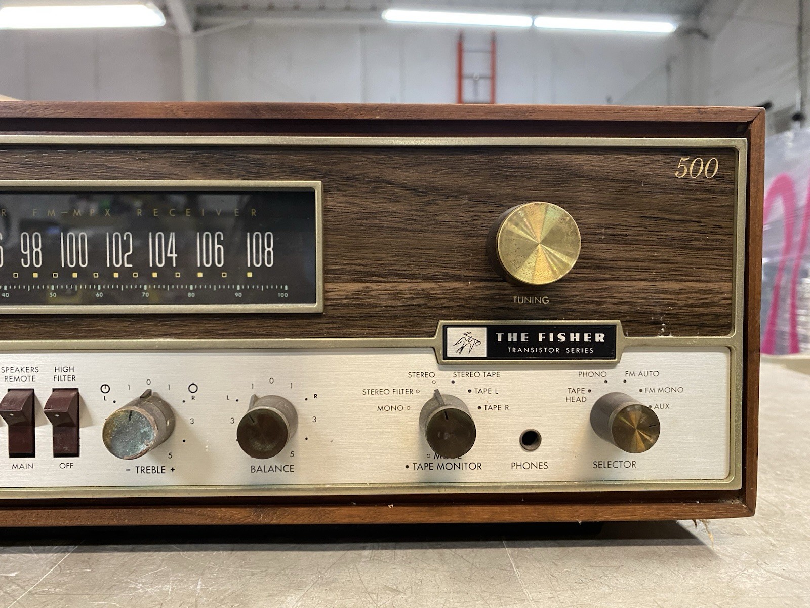 Fisher 500-T Vintage Stereo Receiver Amplifier - FOR PARTS OR REPAIR