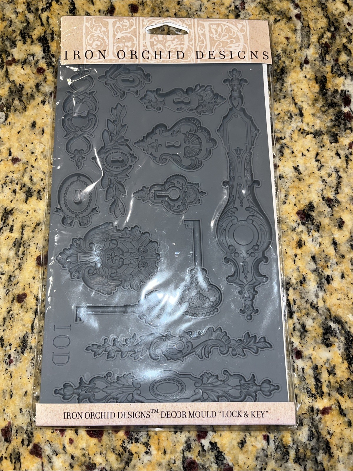 Iron Orchid Designs IOD Mould “Lock & Key” NIB
