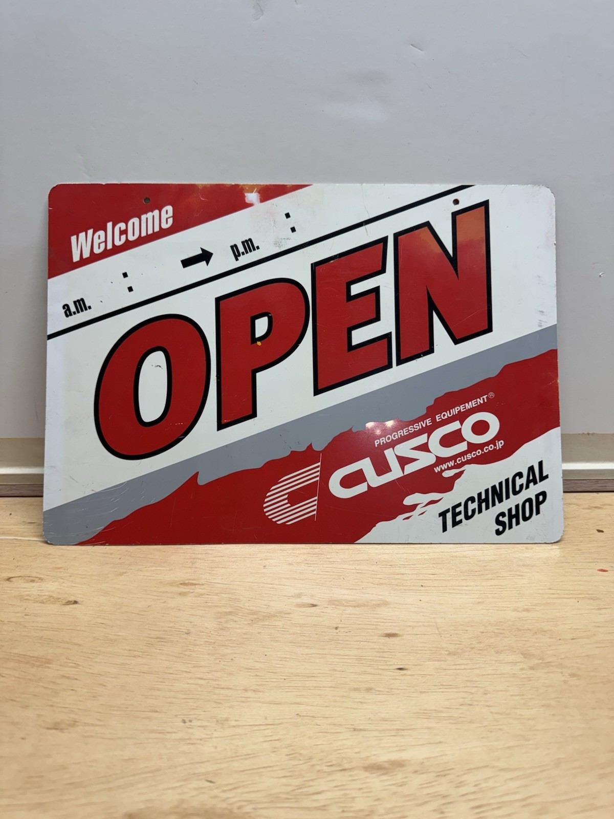 Cusco Jdm Technical Shop Sign Super Rare Gas And Oil Memorabilia Collectible