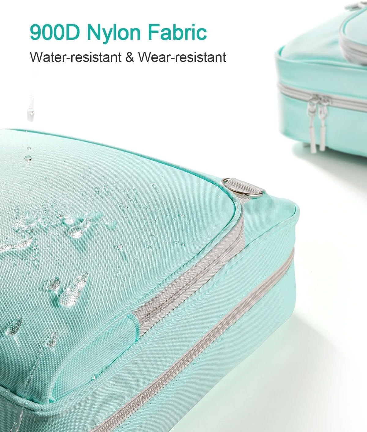 3-Inch D-Ring Zipper Binder With Shoulder Strap, 700 Sheets Capacity Mint Green