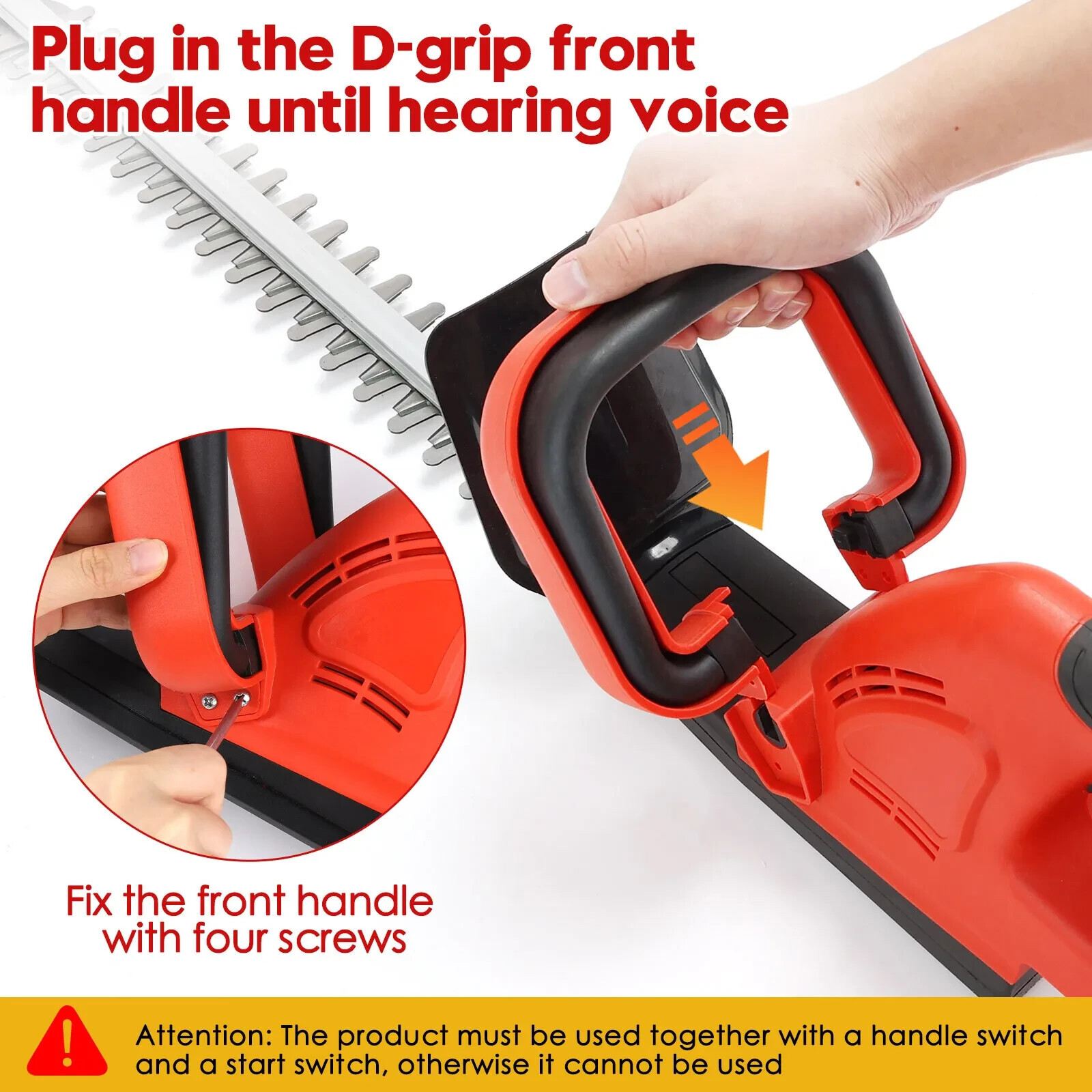 22in Hedge Trimmer for Makita 24V Battery Cordless Electric Hedge Bush Trimmer