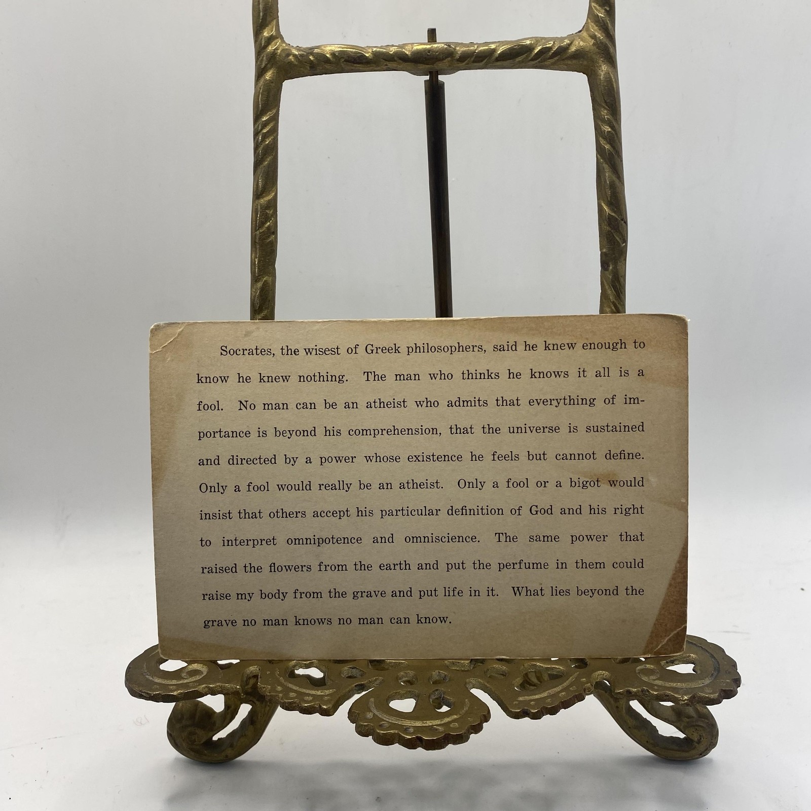 Vintage Old Jake Heater Christian Religious Poem Card Soldiers Home Richmond VA