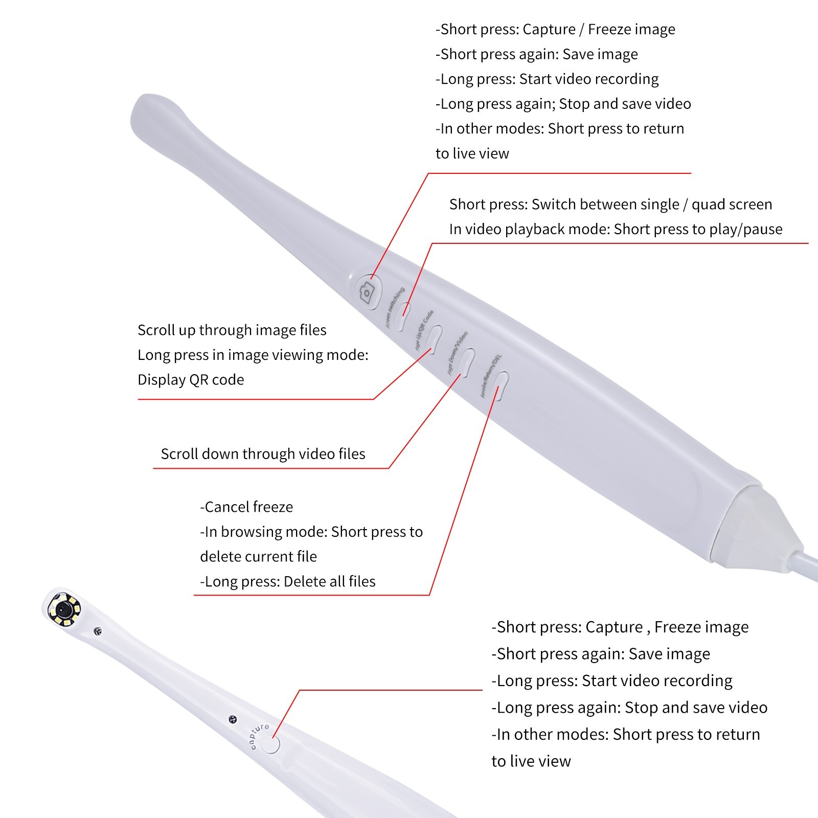 Endoscope Digital Viewer Intraoral Camera for Dental Chair Wifi Monitor