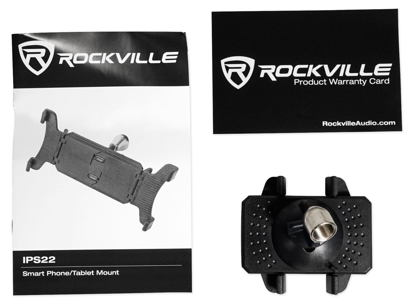 Rockville IPS22 Smartphone/Tablet Mount - Screws In To any Mic Stand or Boom Arm