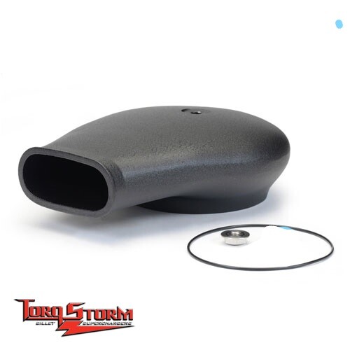 TORQSTORM SUPERCHARGER 4150 BLACK SHORT CARBURETOR BONNET HAT & ELBOW CLAMP