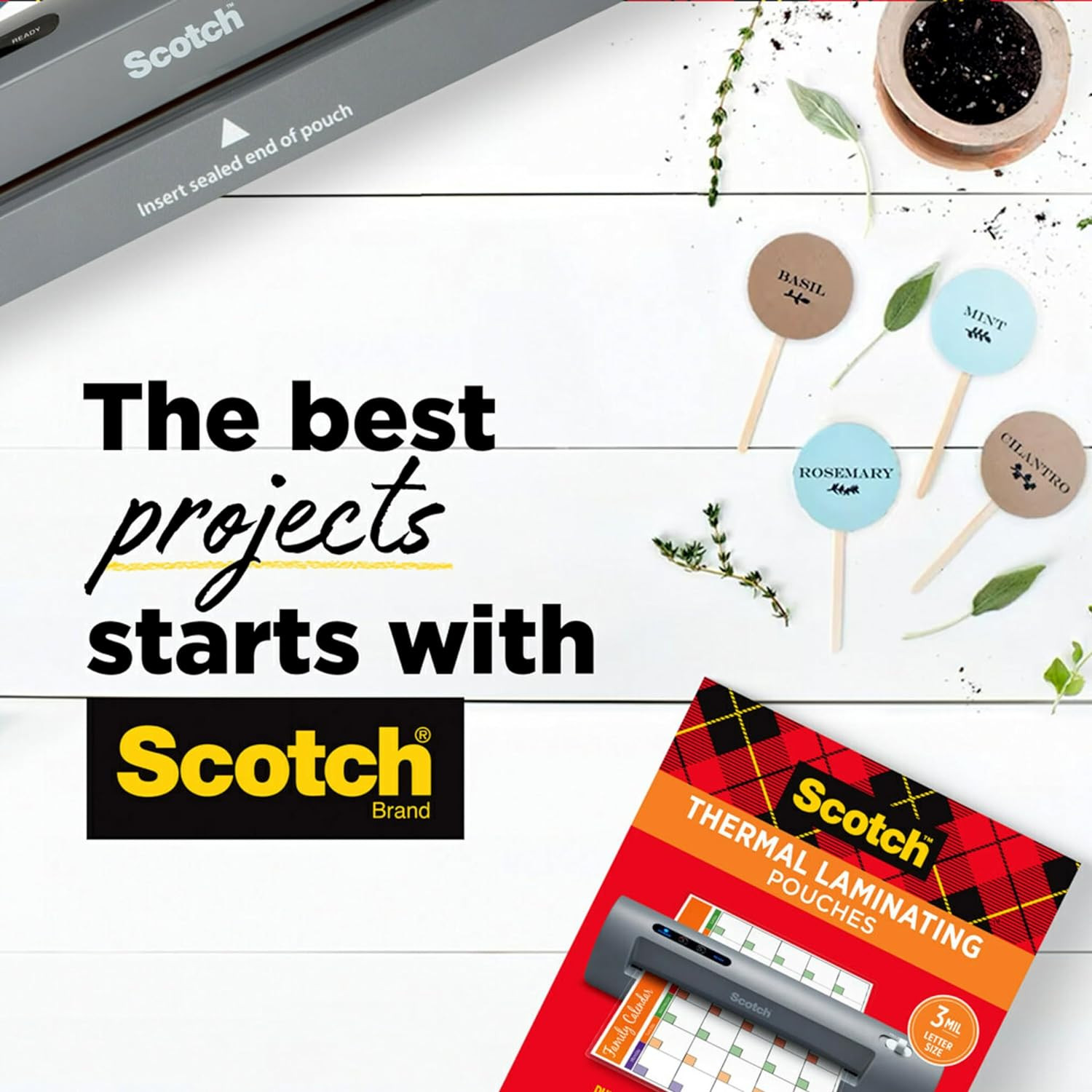 Scotch Thermal Laminator TL901X, 2-Roller System for Home, Office, or School