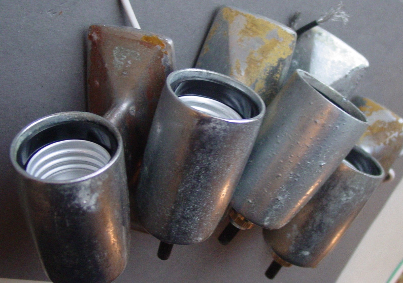 4 Vintage Yacht Bulkhead Galley Art Deco 400 Light Fixtures Camper Boat Cabin