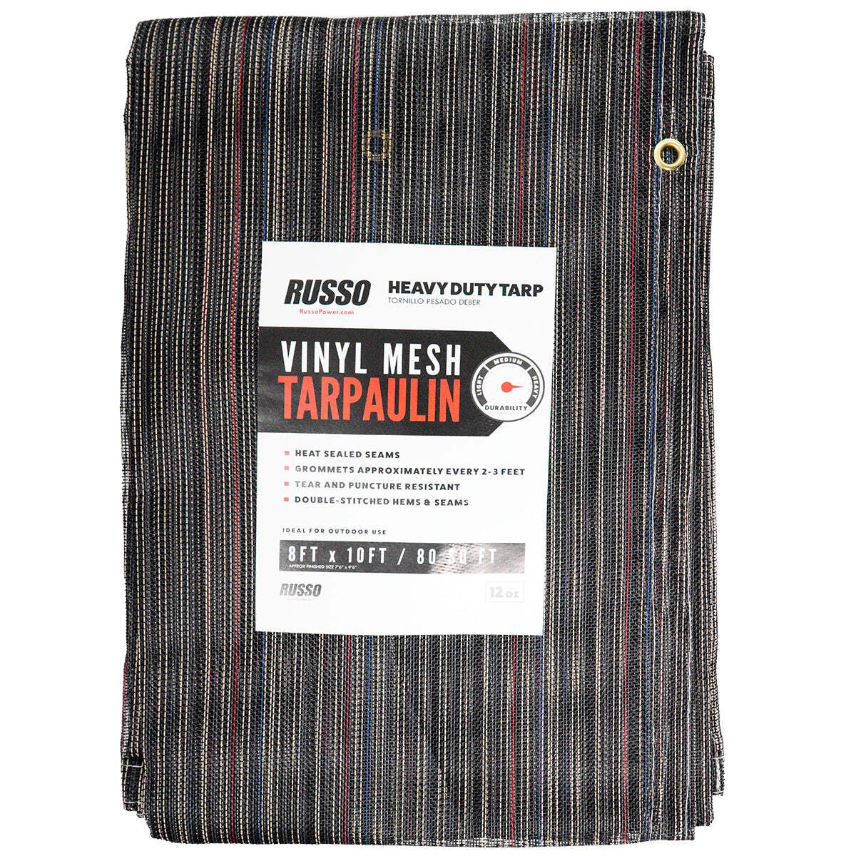 8x10 Vinyl Coated Multi-Color Mesh Tarp for Dump Truck Cover Landscape Trailers