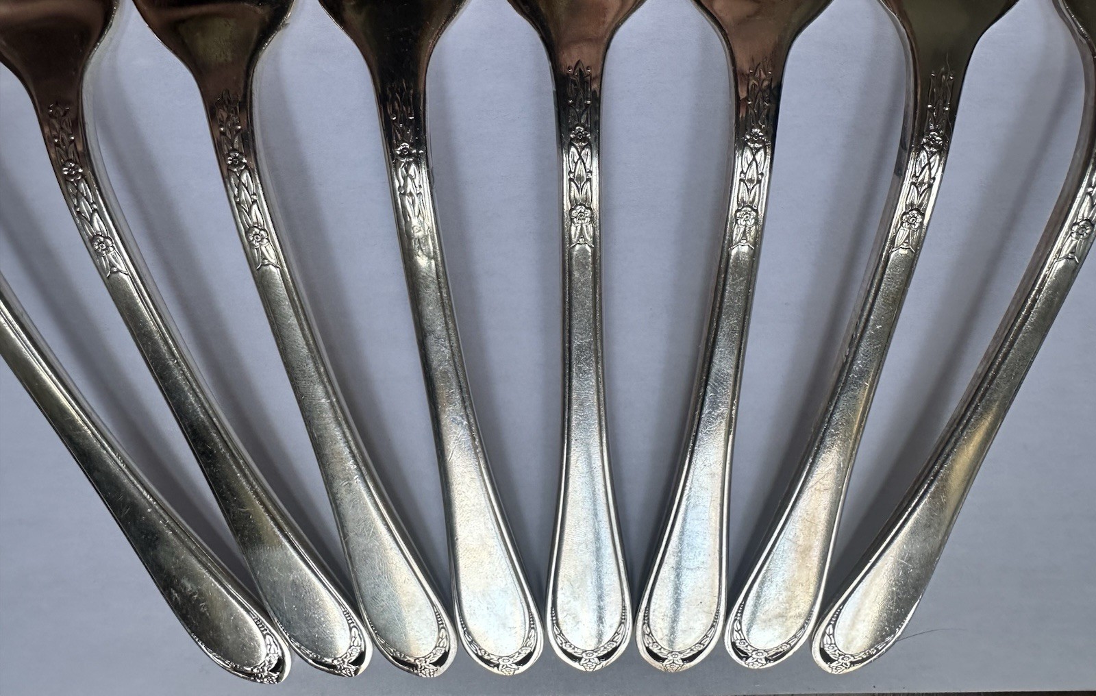 1847 Roger Bros Silverplate IS- Dinner Fork (Set of 8) Lovelace Pattern 1936