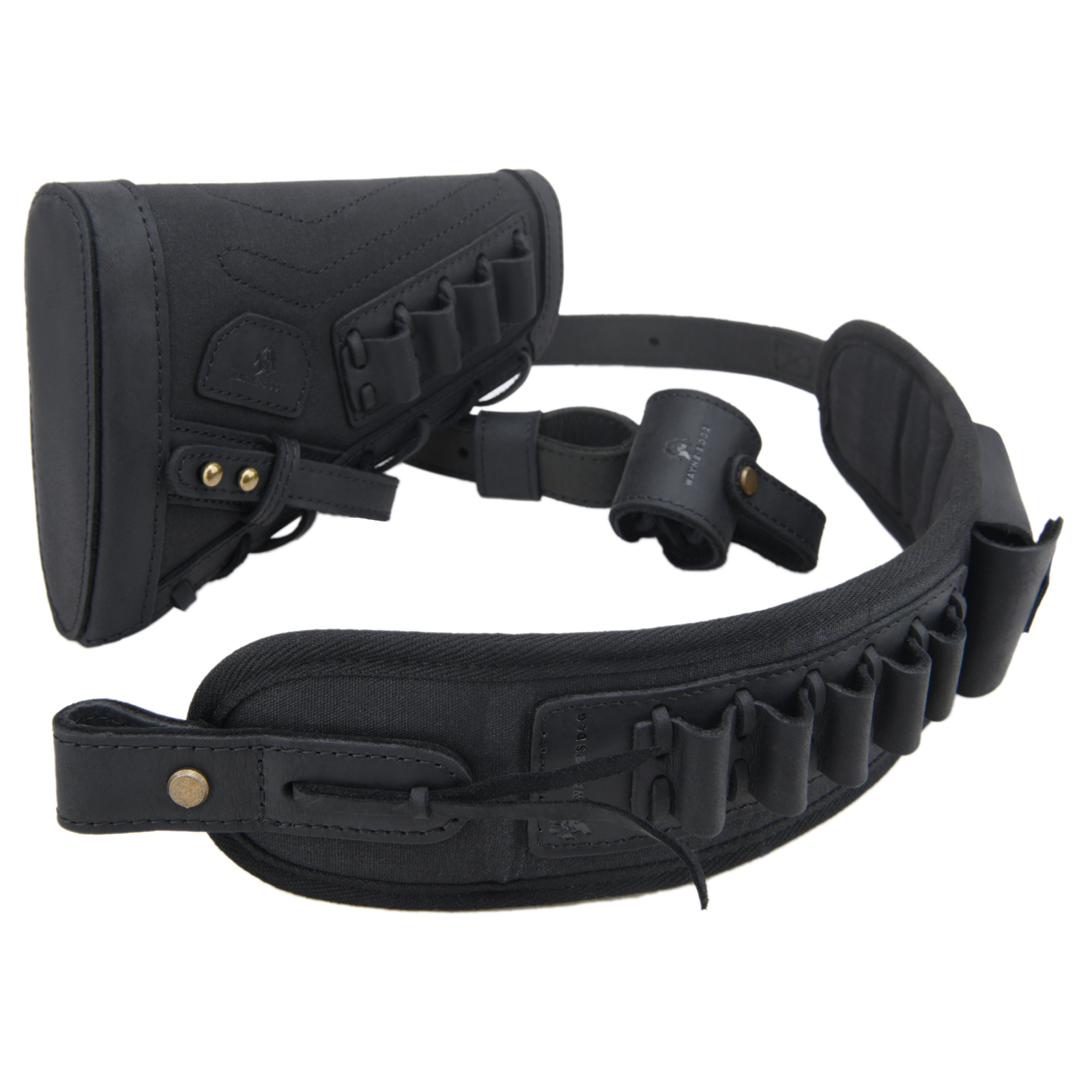 No Drilling Leather Rifle Buttstock, Sling Straps with Sling Loop for .308.22LR