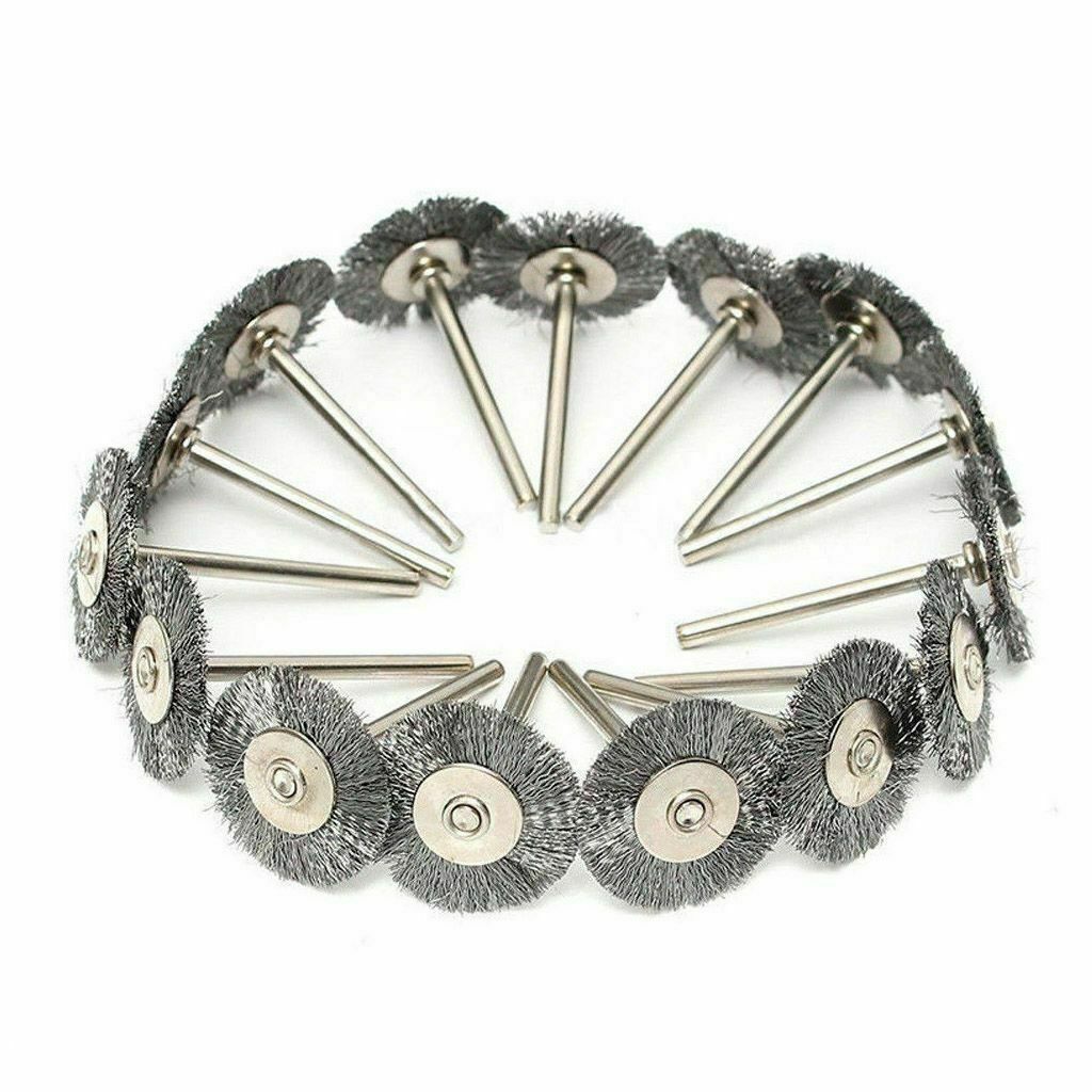 60pc Stainless Steel Wire Brush Fit Dremel Rotary Tool Die Grinder Removal Wheel