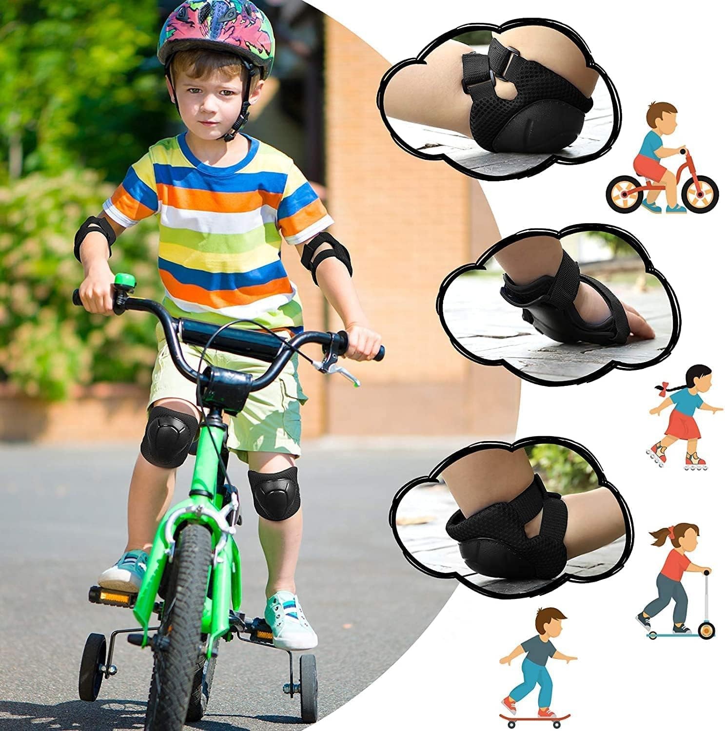 Kids Protective Gear Knee Pads for Kids Protective Gear Set Knee & Elbow Pads