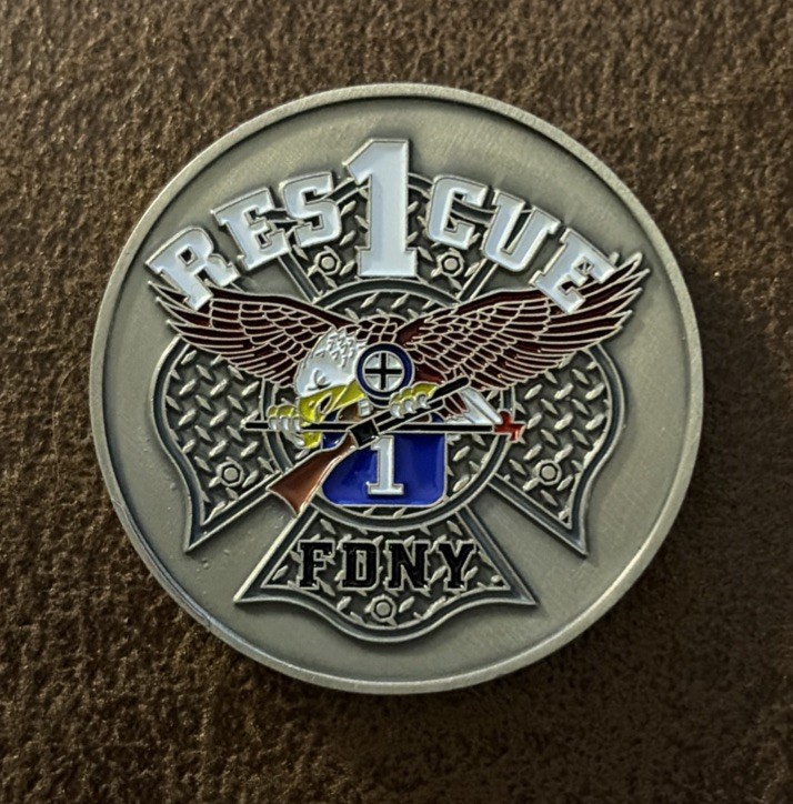 FDNY Fire Department Of New York Rescue 1 Challenge Coin