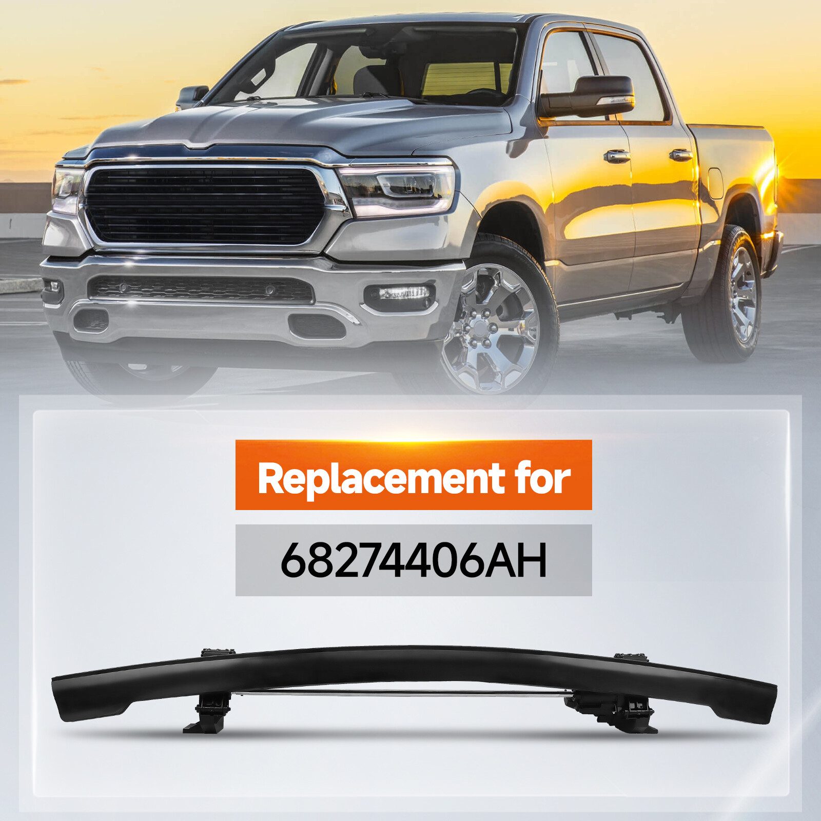 NEW FRONT ACTIVE AIR DAM FOR 2019 2020 2021 2023 RAM 1500 DT 68274406AH