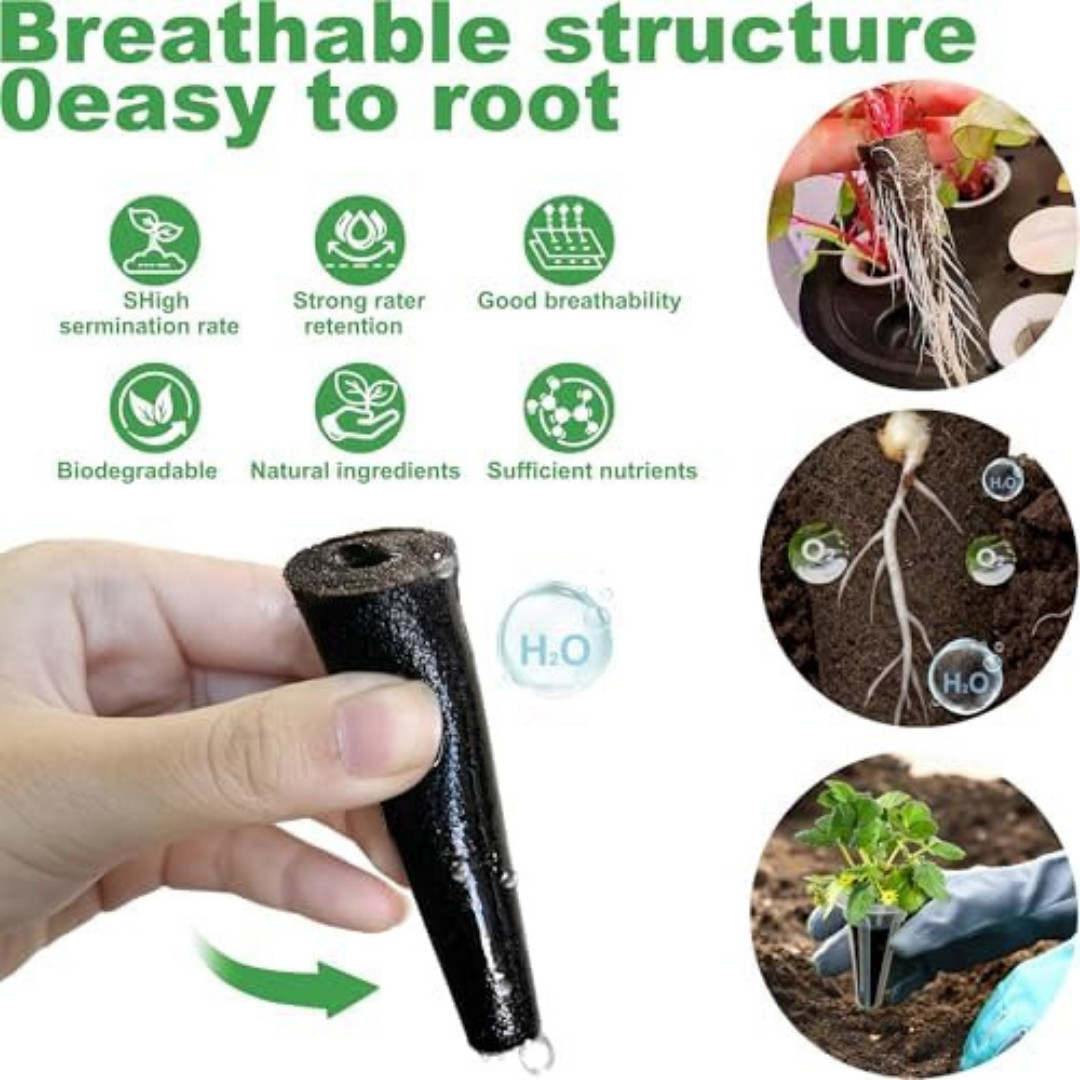 60-Pack Hydroponic Seed Pods for AeroGarden, Peat Sponges for Indoor Garden