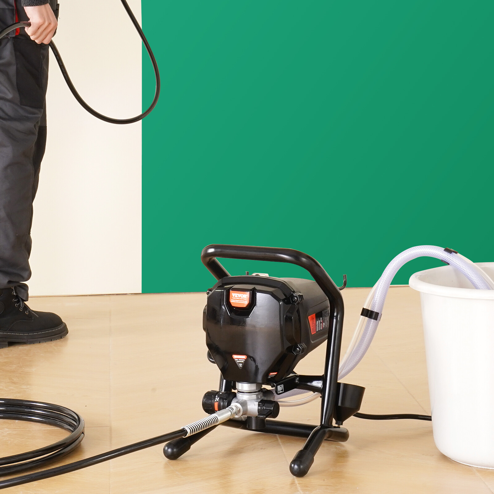 Stand Airless Paint Sprayer Electric Airless Sprayer Handheld 3000PSI 750W
