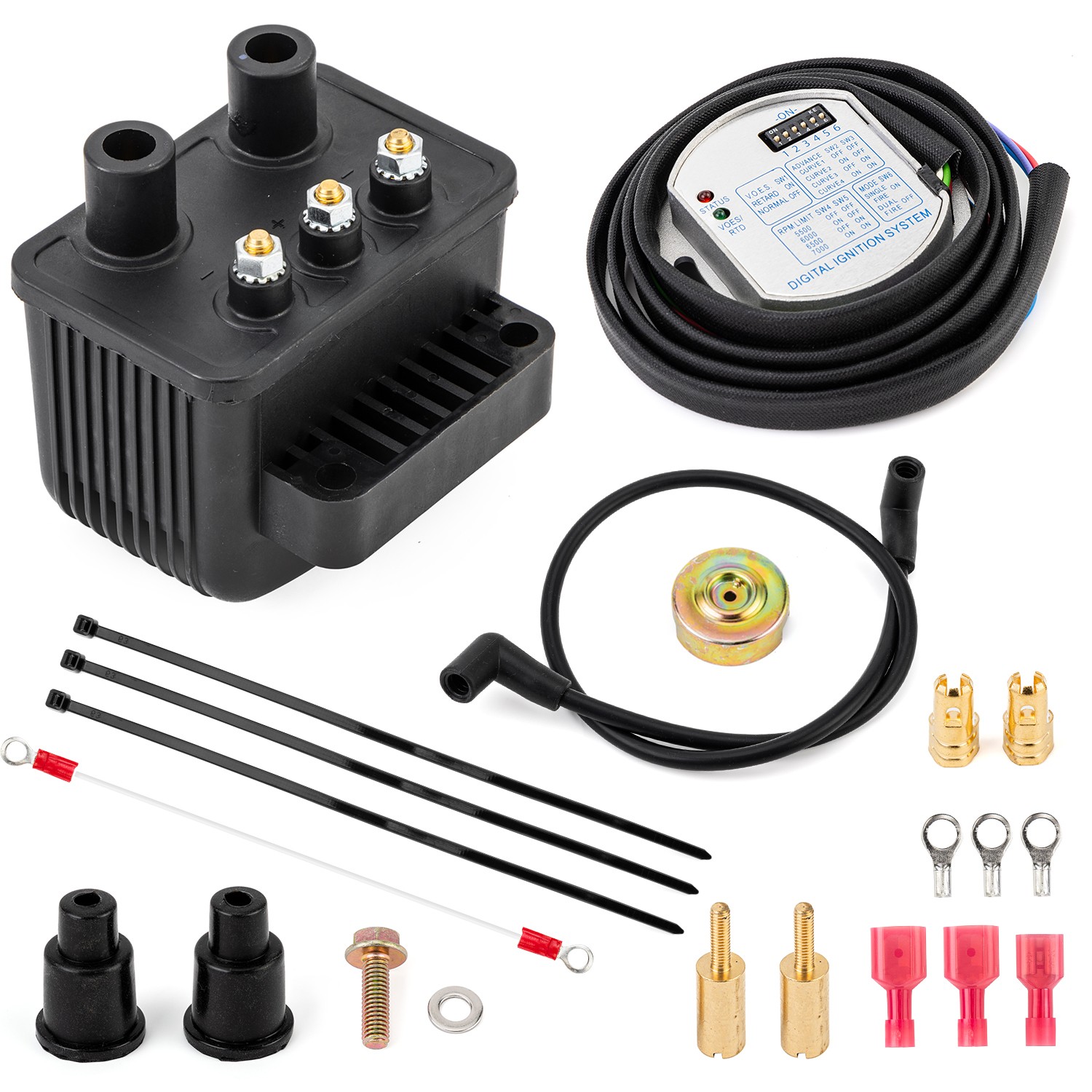 Single Fire Programmable Ignition Coil Kit Harley Evo Big Twin & XL 7